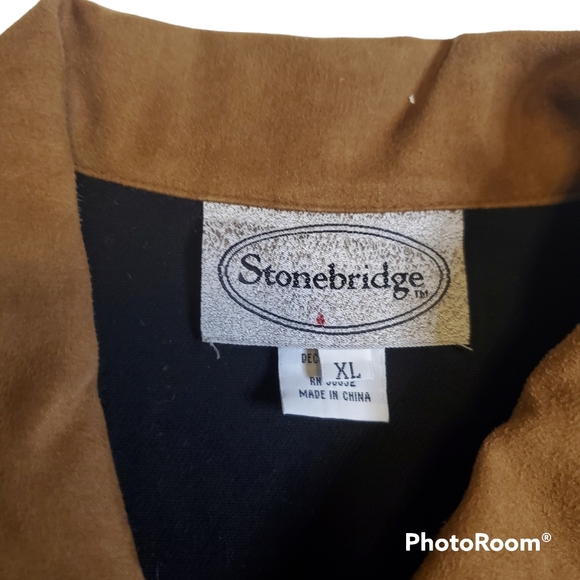 Vintage 90s Women Black Denim Vest XL - Picture 2 of 4